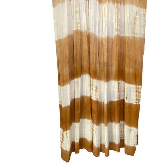 JESSICA TAYLOR Women's plus size 2X Tan Cream lightweight gauzy Midi flowy Dress - Picture 3 of 5